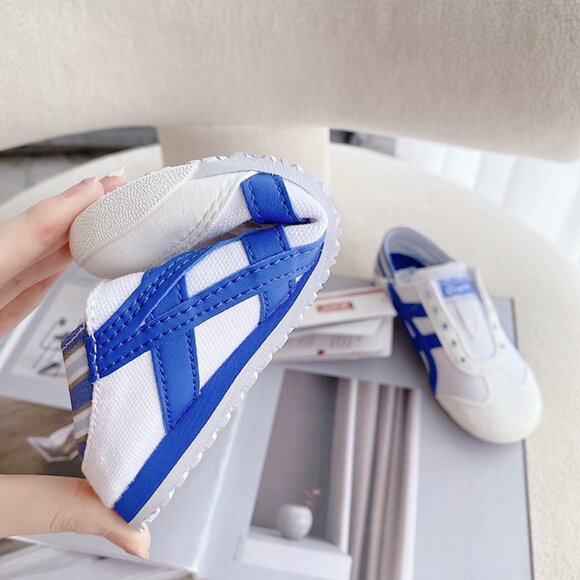 Onitsuka Tiger by Asics White and Blue Canvas Sneakers - Picture 9 of 9